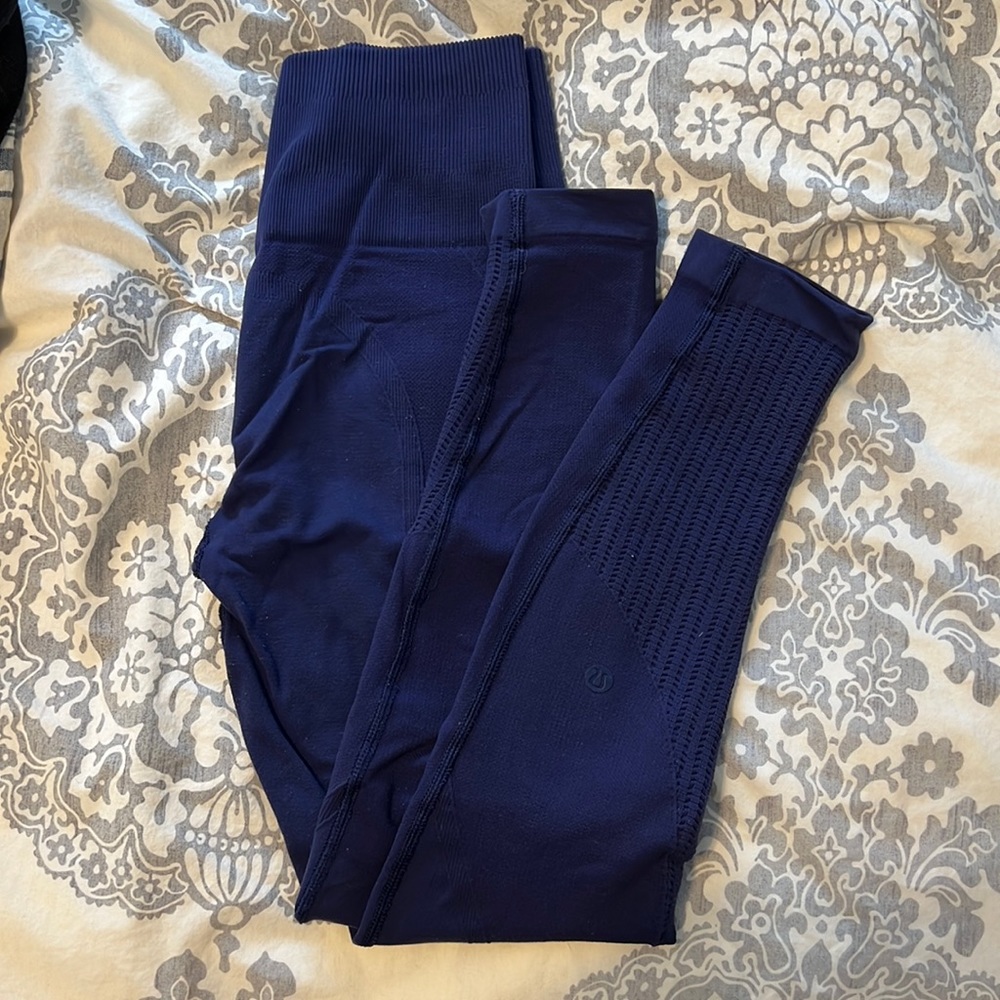 Lululemon tights leggings dark blue purple